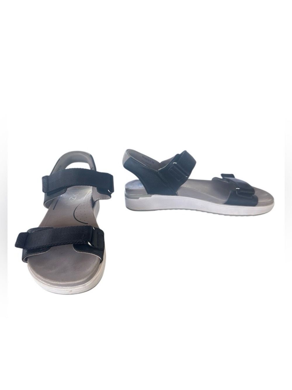 Kizik Pisa KZK Hands Free Slip On Adjustable Strap Sandal Black Size 7